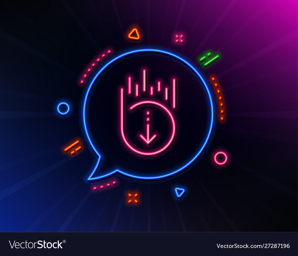 Scroll down line icon scrolling screen sign Vector Image Scroll down line icon scrolling screen sign