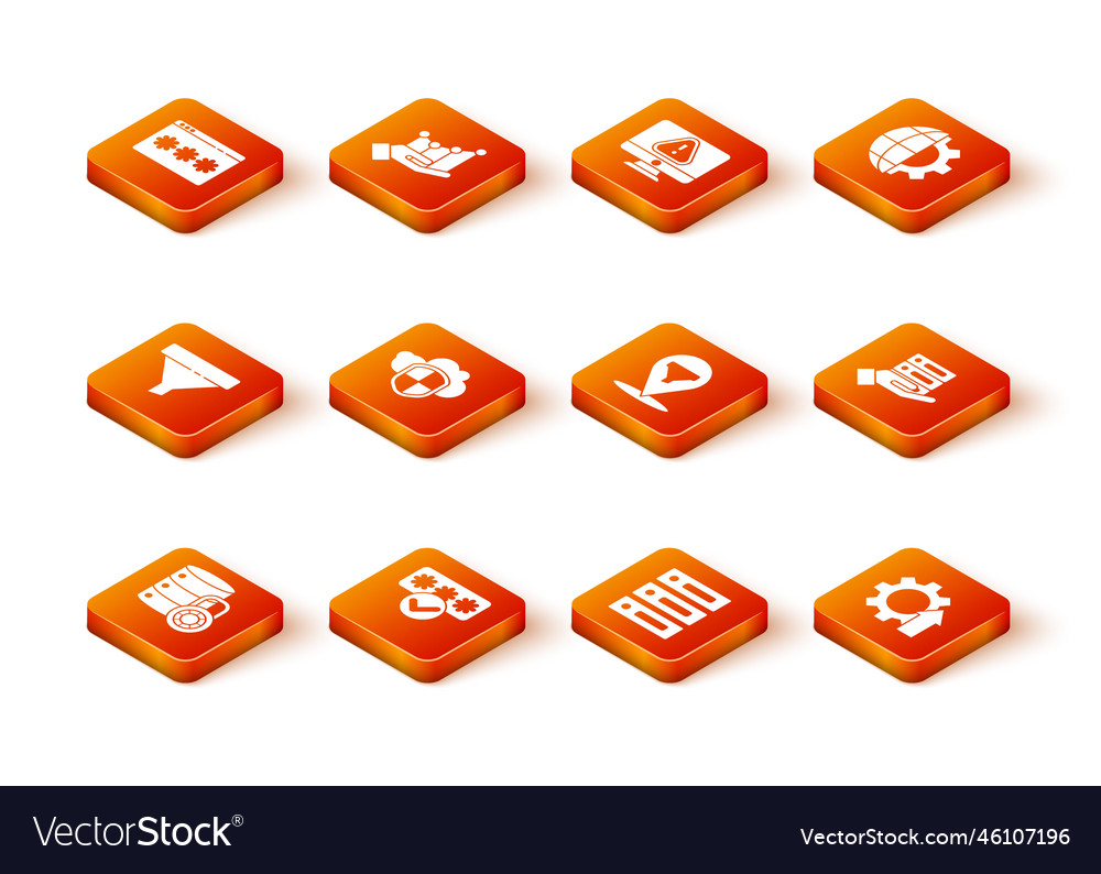 Set server security with lock password protection vector image Set server security with lock password protection