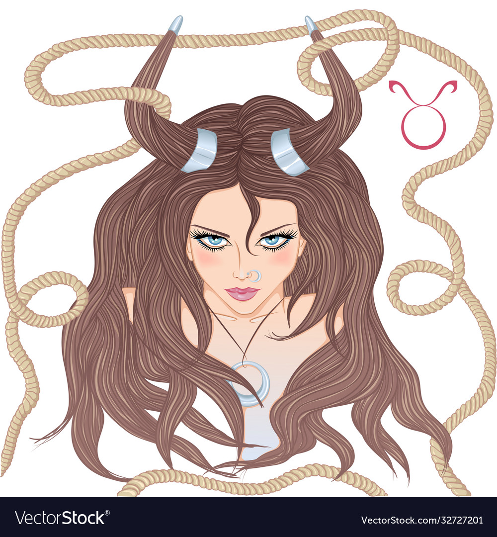 Astrological sign taurus as a beautiful girl