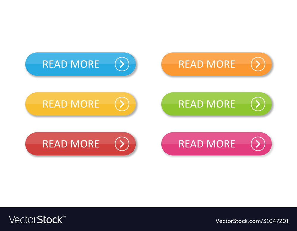 Colored flat buttons collection isolated colorful vector image Colored flat buttons collection isolated colorful