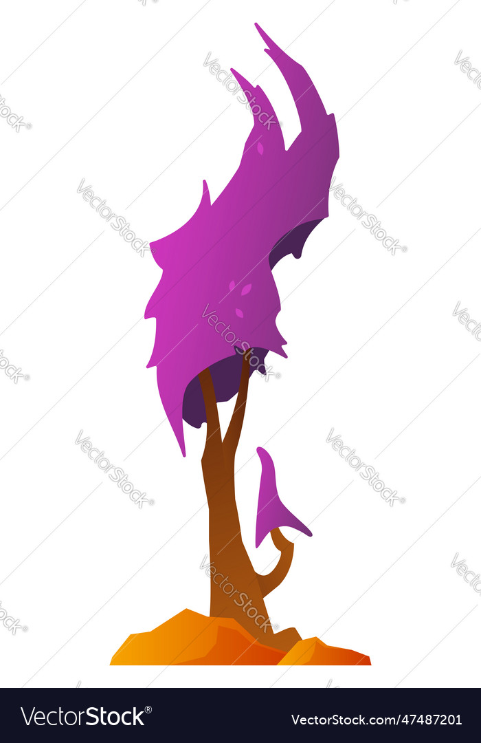 Enchanted tree - modern flat design style single Vector Image