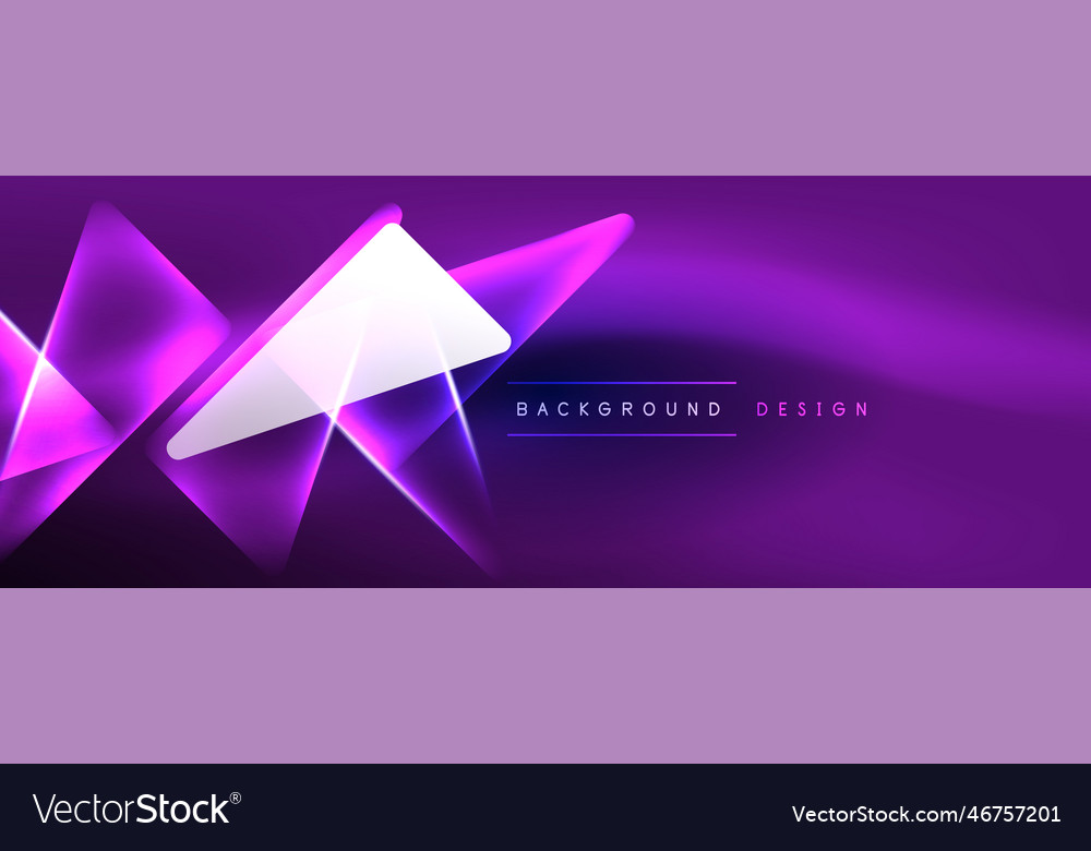 Neon lights hacking geometric background virtual Vector Image