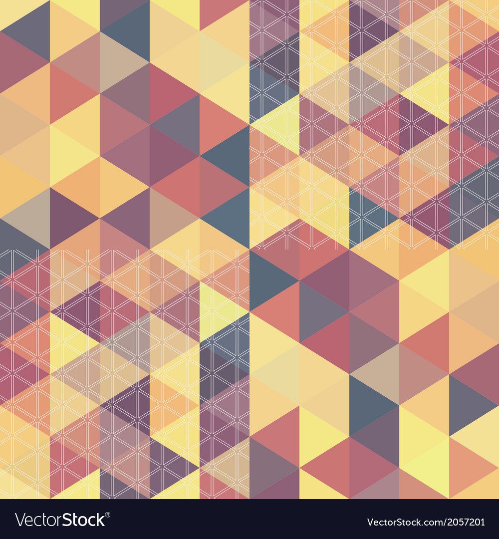 Pattern geometric hexagon with triangles