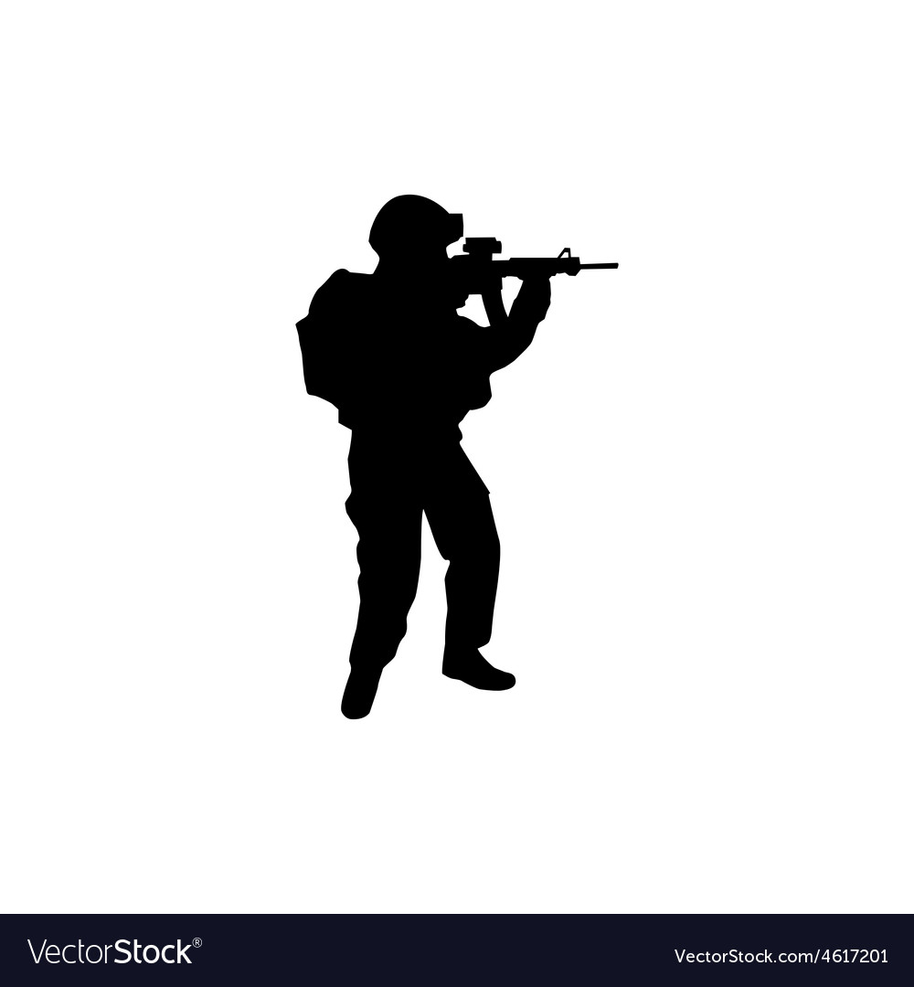 Soldiers silhouettes Royalty Free Vector Image