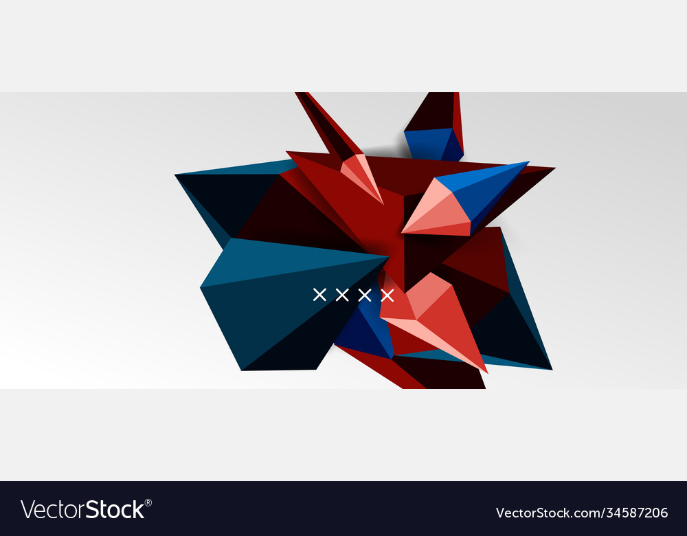3d low poly abstract shape background Vector Image 3d low poly abstract shape background