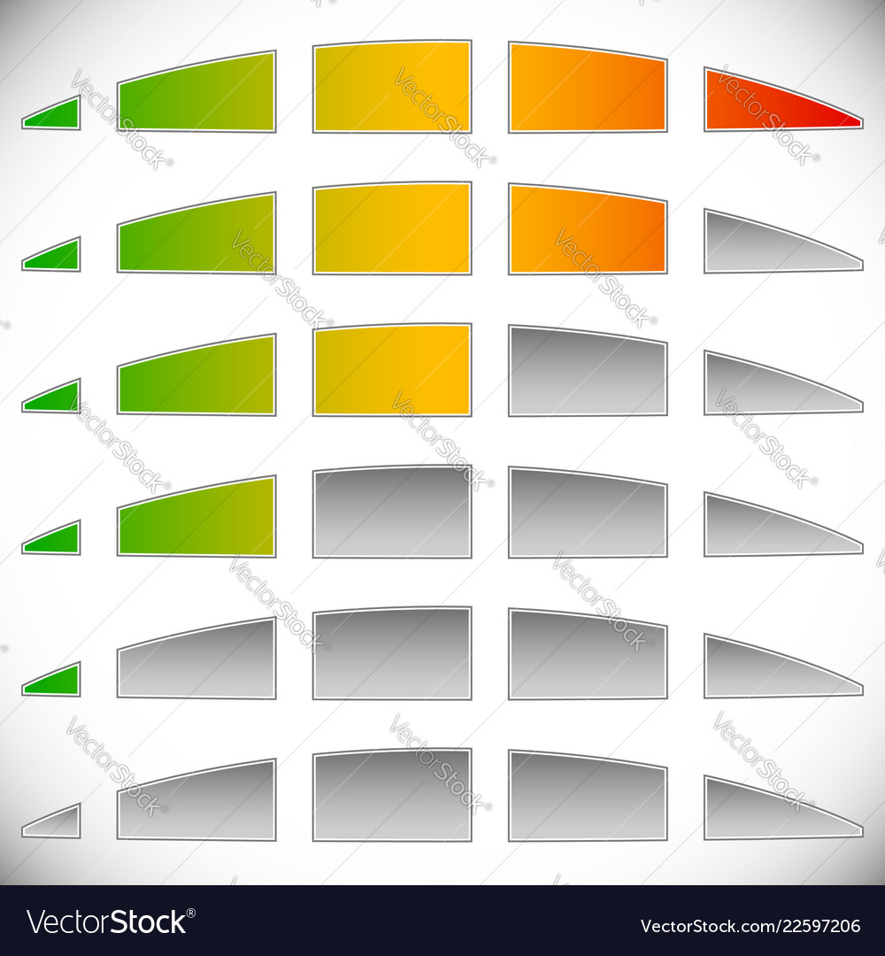 5-step progress step indicators swap colors easily vector image 5-step progress step indicators swap colors easily