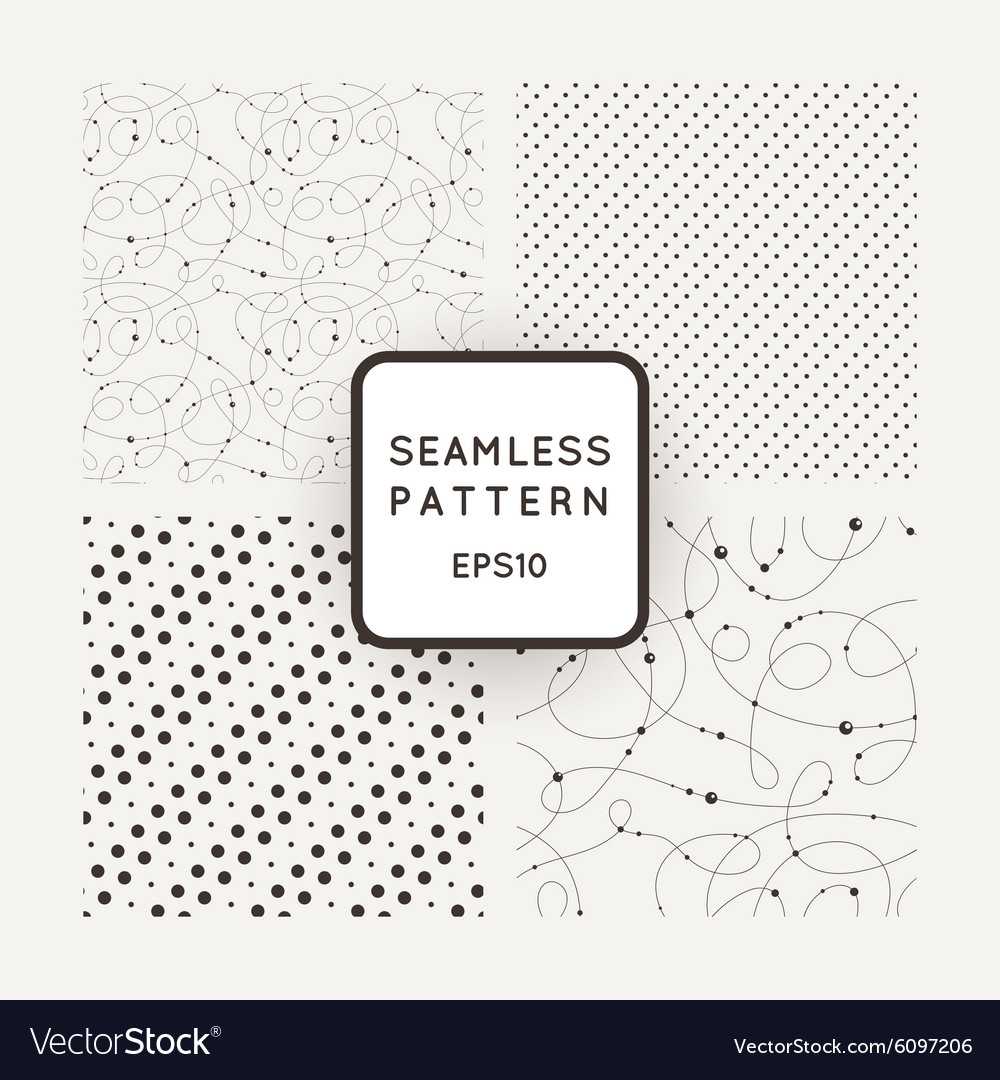 A set of four patterns in monochrome