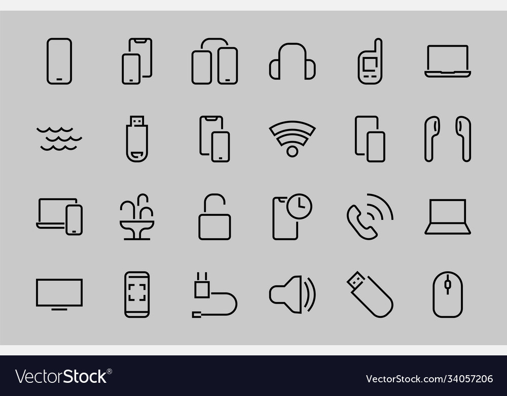 A set smart devices and gadgets computer