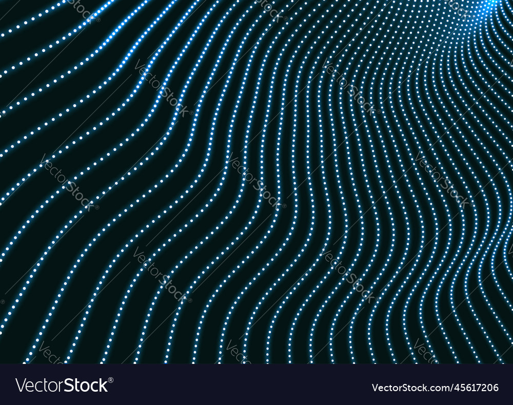 Array with dynamic particles 3d futuristic Vector Image Array with dynamic particles 3d futuristic