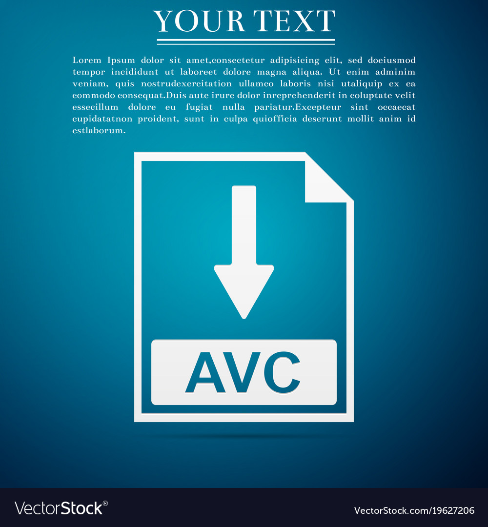 Avc file document icon download button