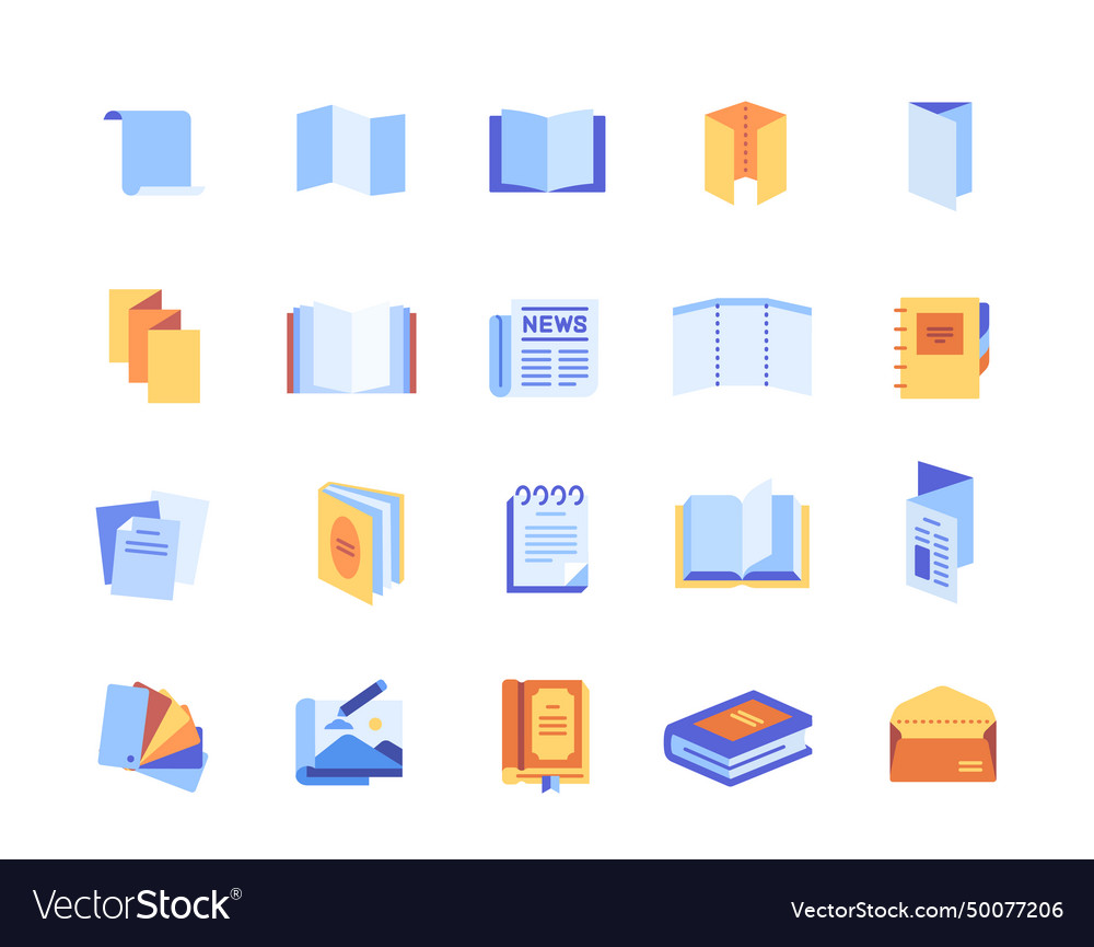 Colorful Leaflet Icons Set