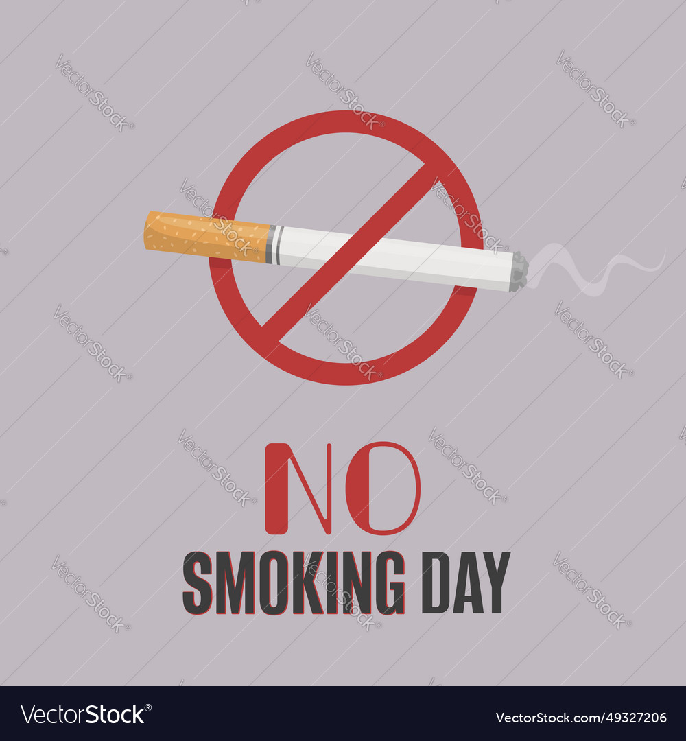 No smoking day poster Royalty Free Vector Image