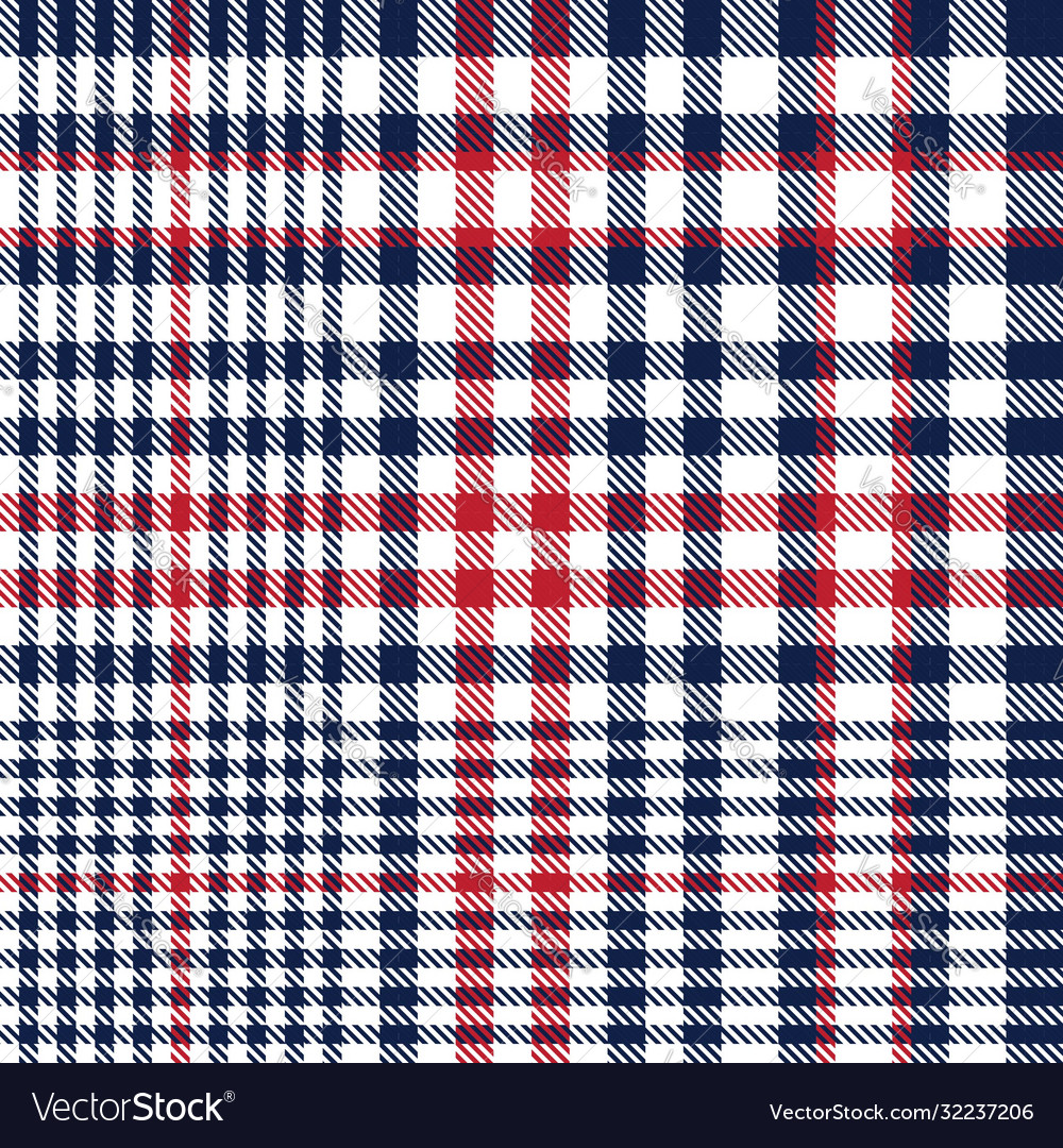 Red navy glen plaid textured seamless pattern Vector Image