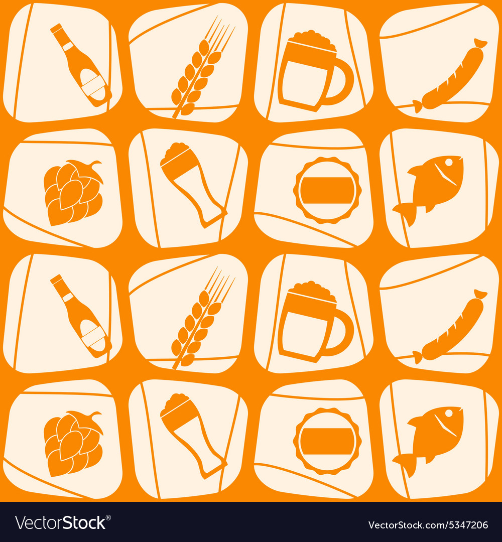 Seamless pattern with consumption of beer