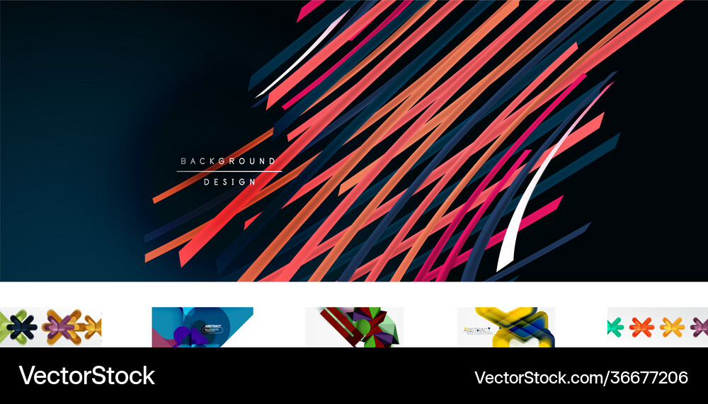 Set geometric abstract backgrounds Royalty Free Vector Image
