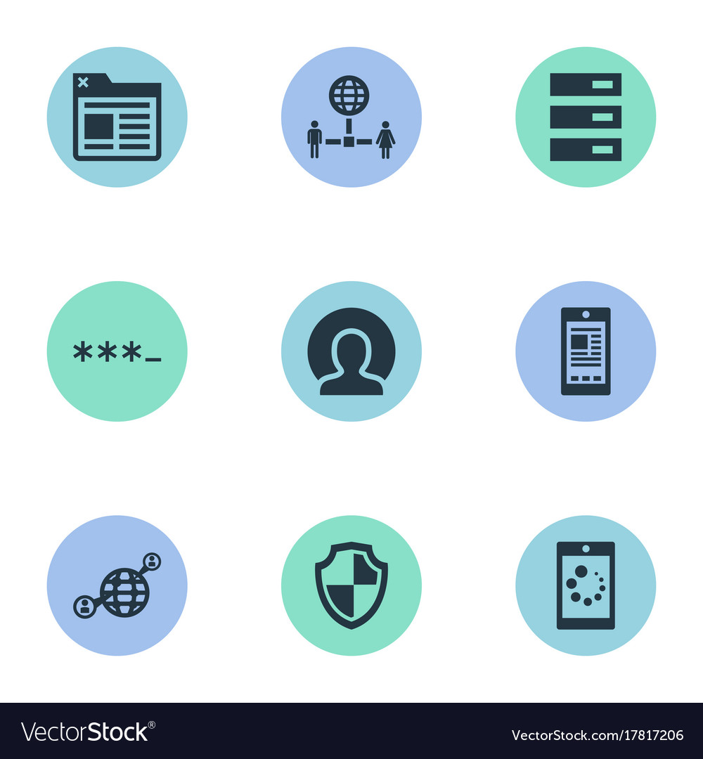Set of simple browser icons