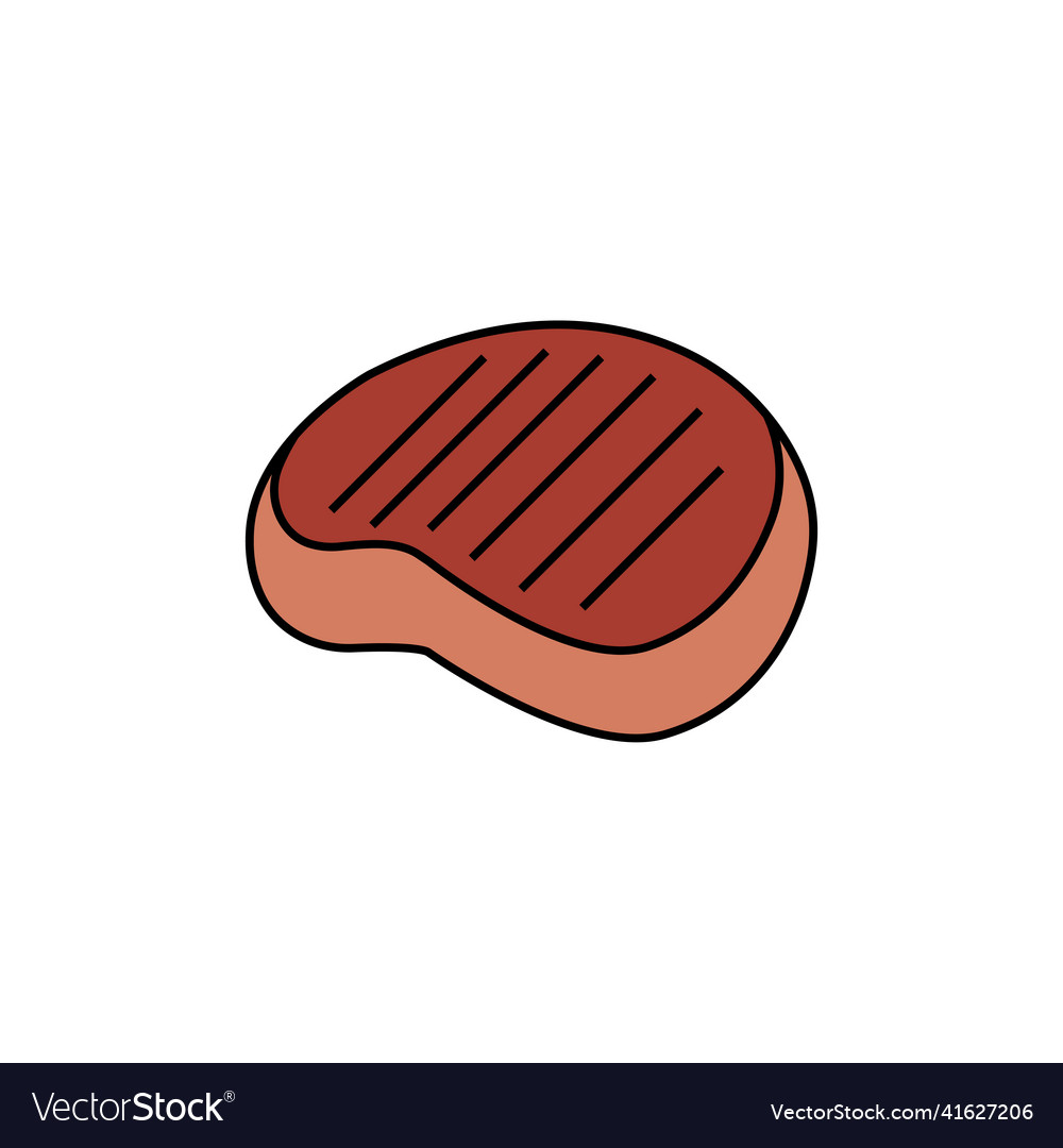 Steak icon isolated on white background