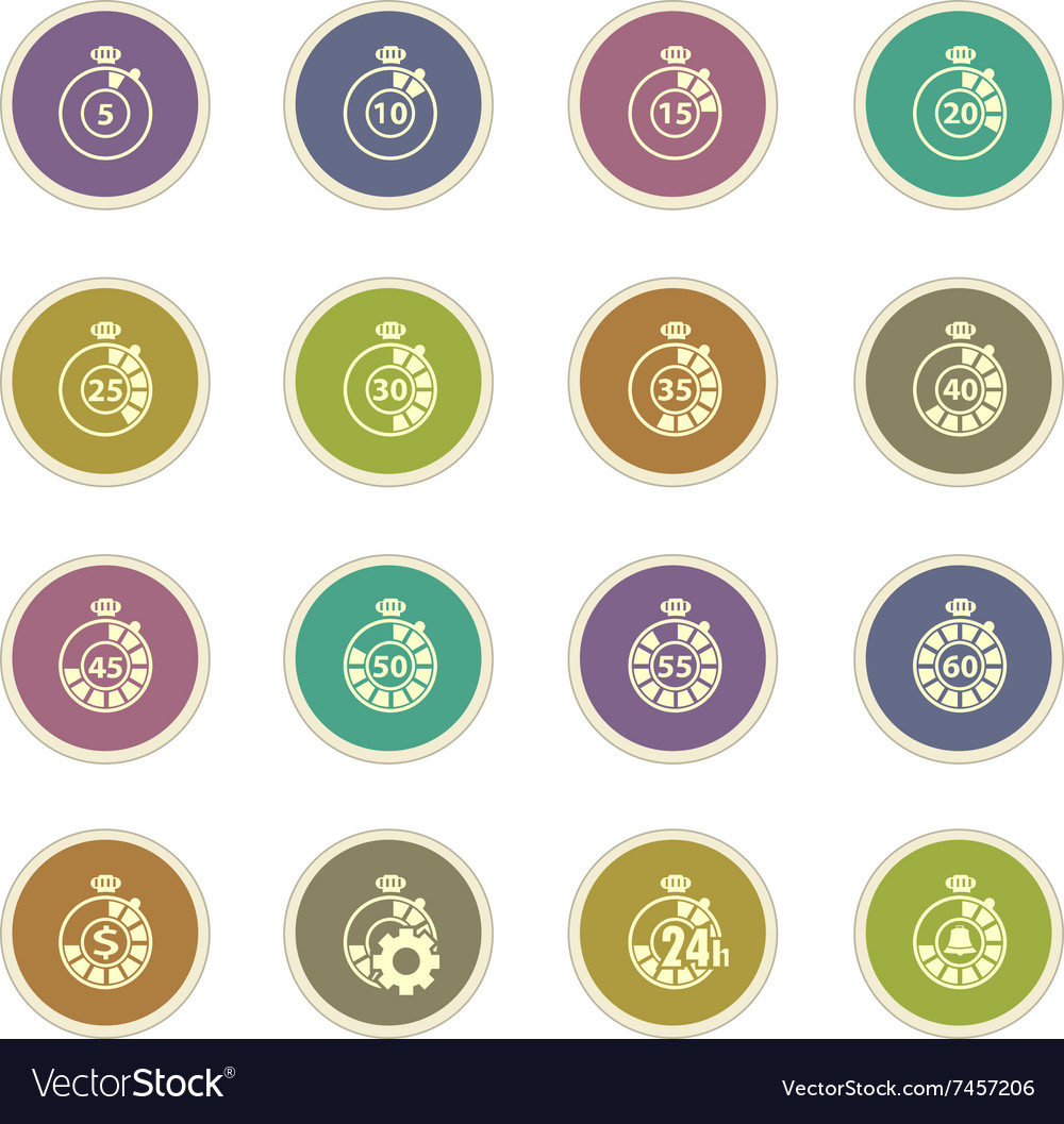 Timer icon set Royalty Free Vector Image - VectorStock