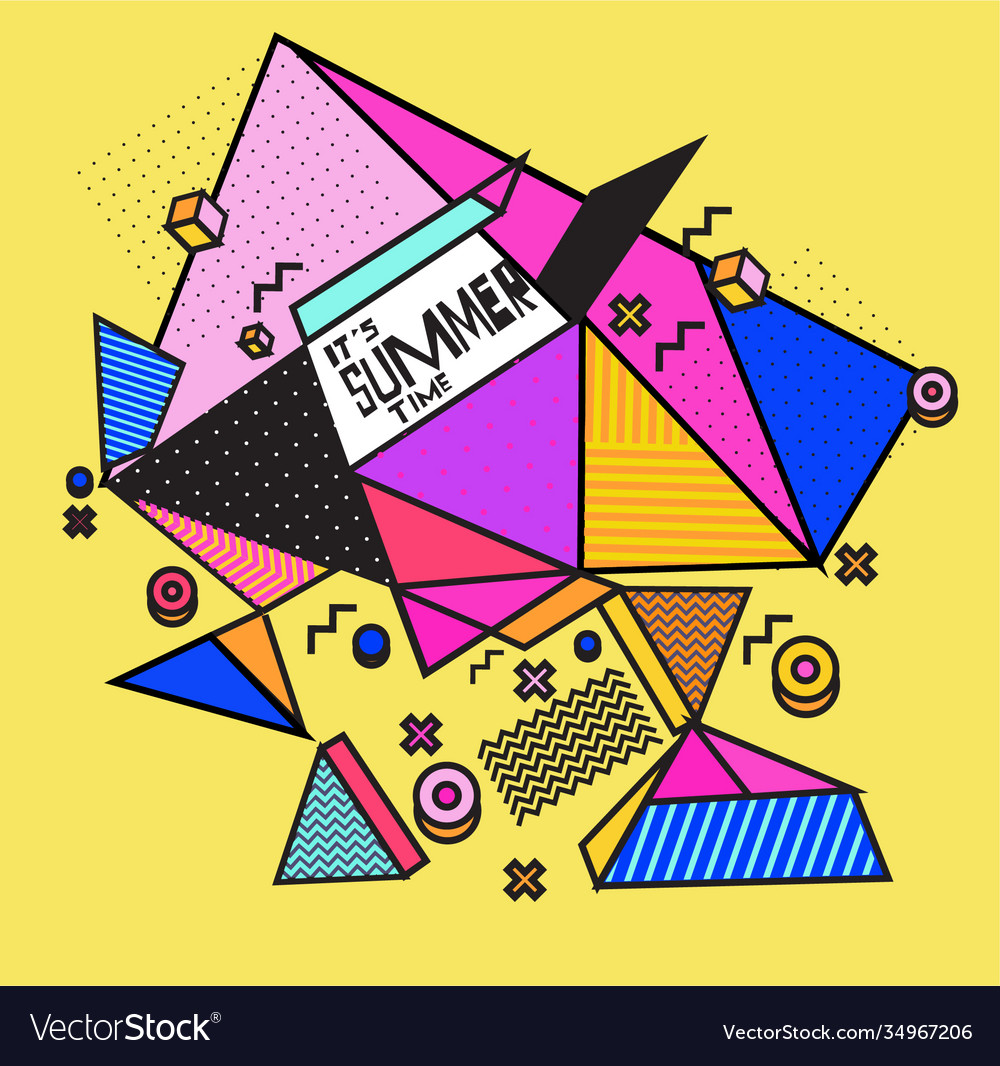 Triangle geometric forms for summer design event