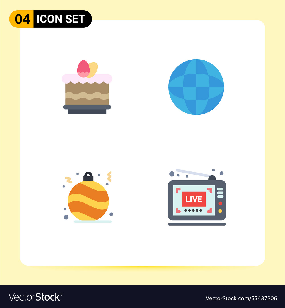 User interface pack 4 basic flat icons cack