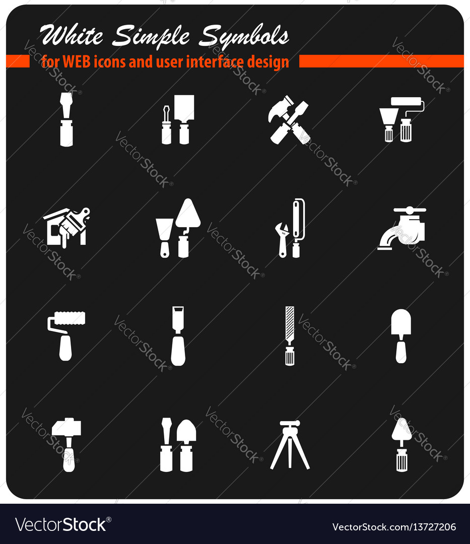 Work tools icon set