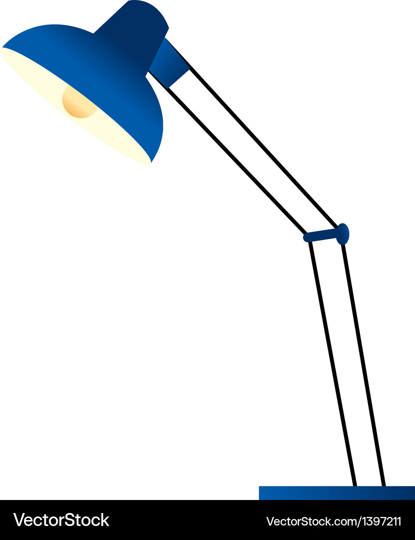 A standard lamp is placed Royalty Free Vector Image