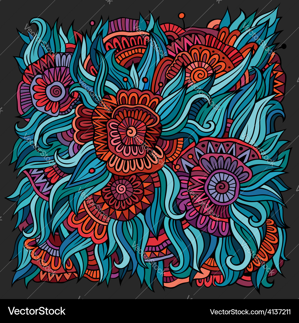Abstract flowers background Royalty Free Vector Image