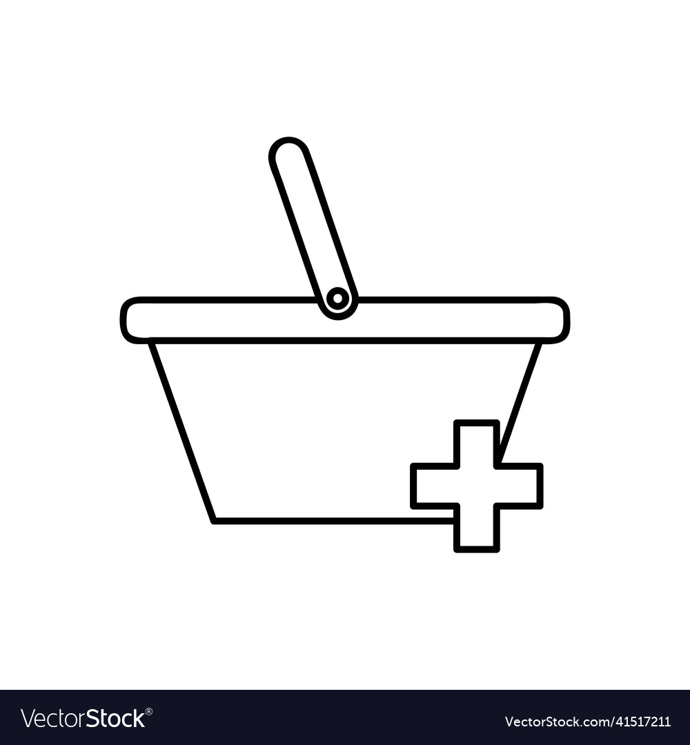 Basket icon shopping isolated minimal