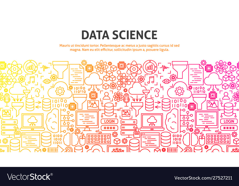 Data science concept vector image Data science concept