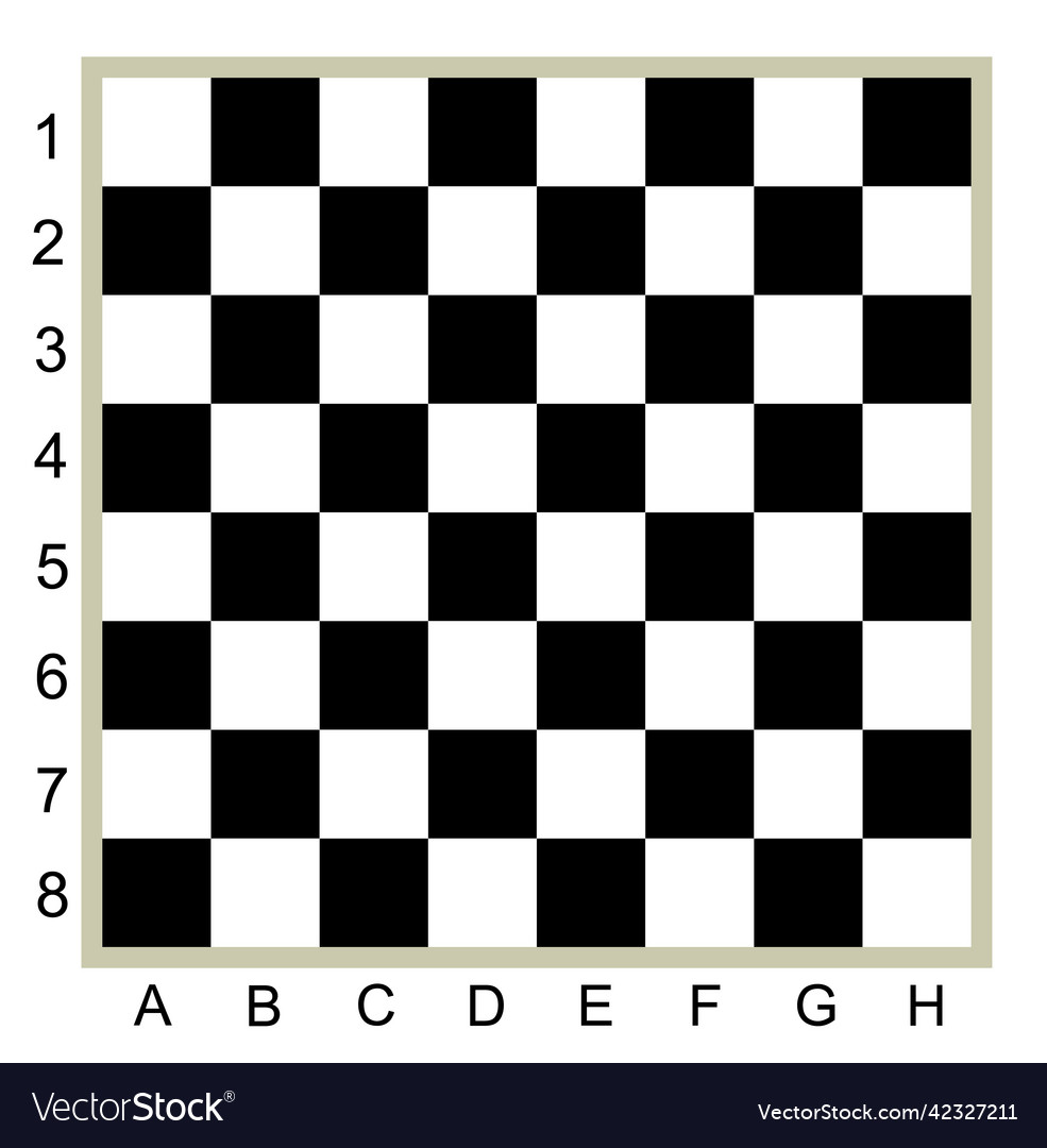 Empty chess board table game