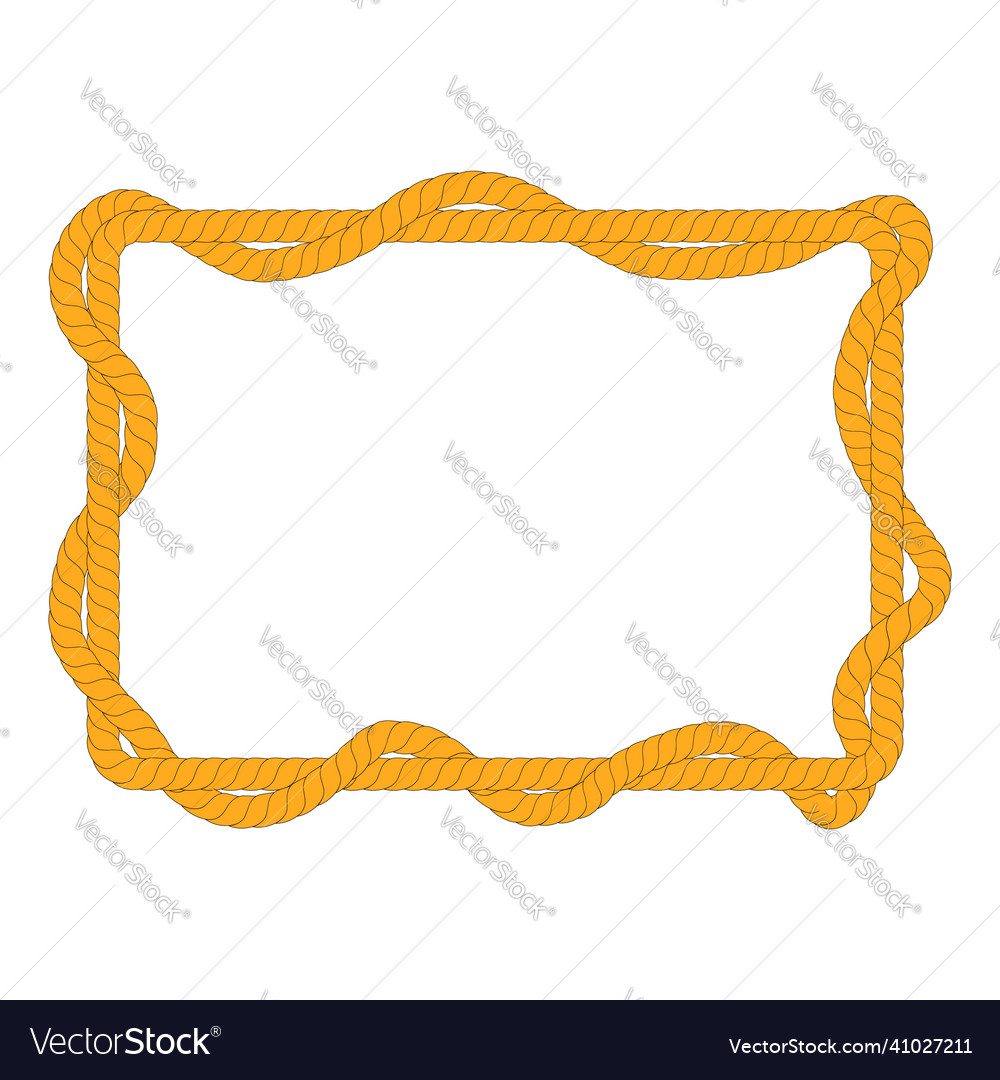 Frame - basic shape square two line brown vector image Frame - basic shape square two line brown