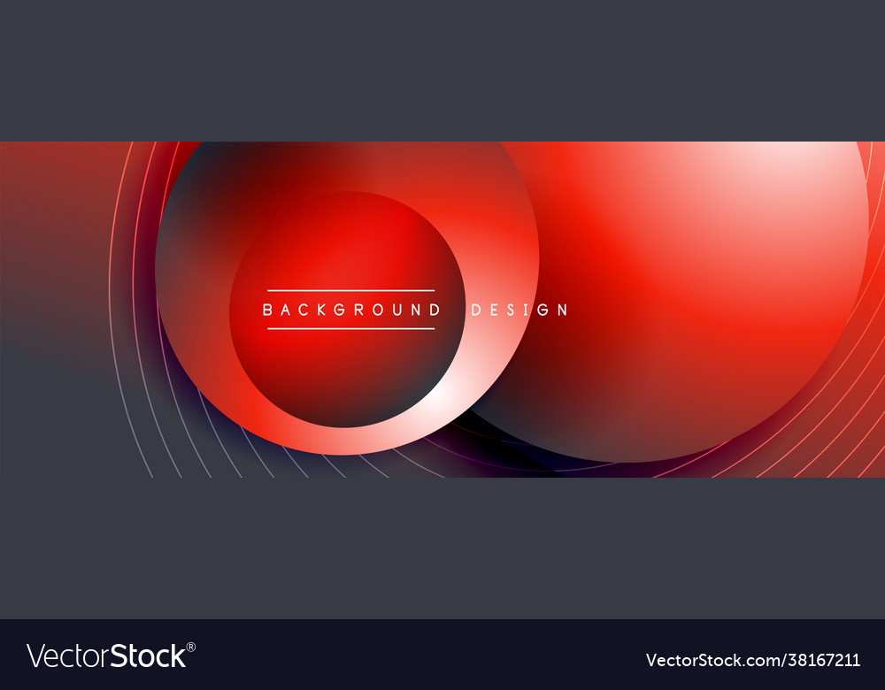 Gradient circles with shadows techno