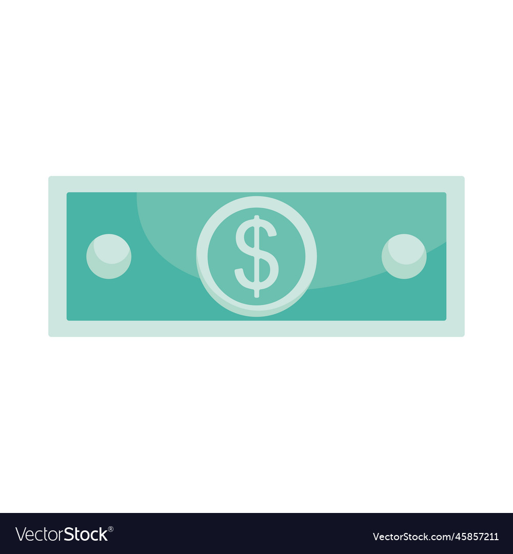 Green bill money dollar Royalty Free Vector Image