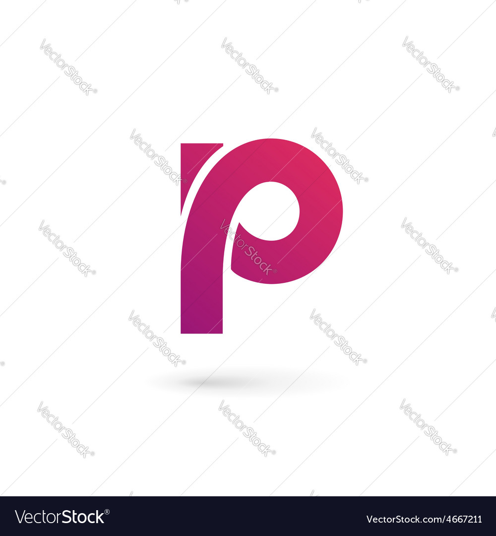 letter p logo icon design template elements vector image letter p template