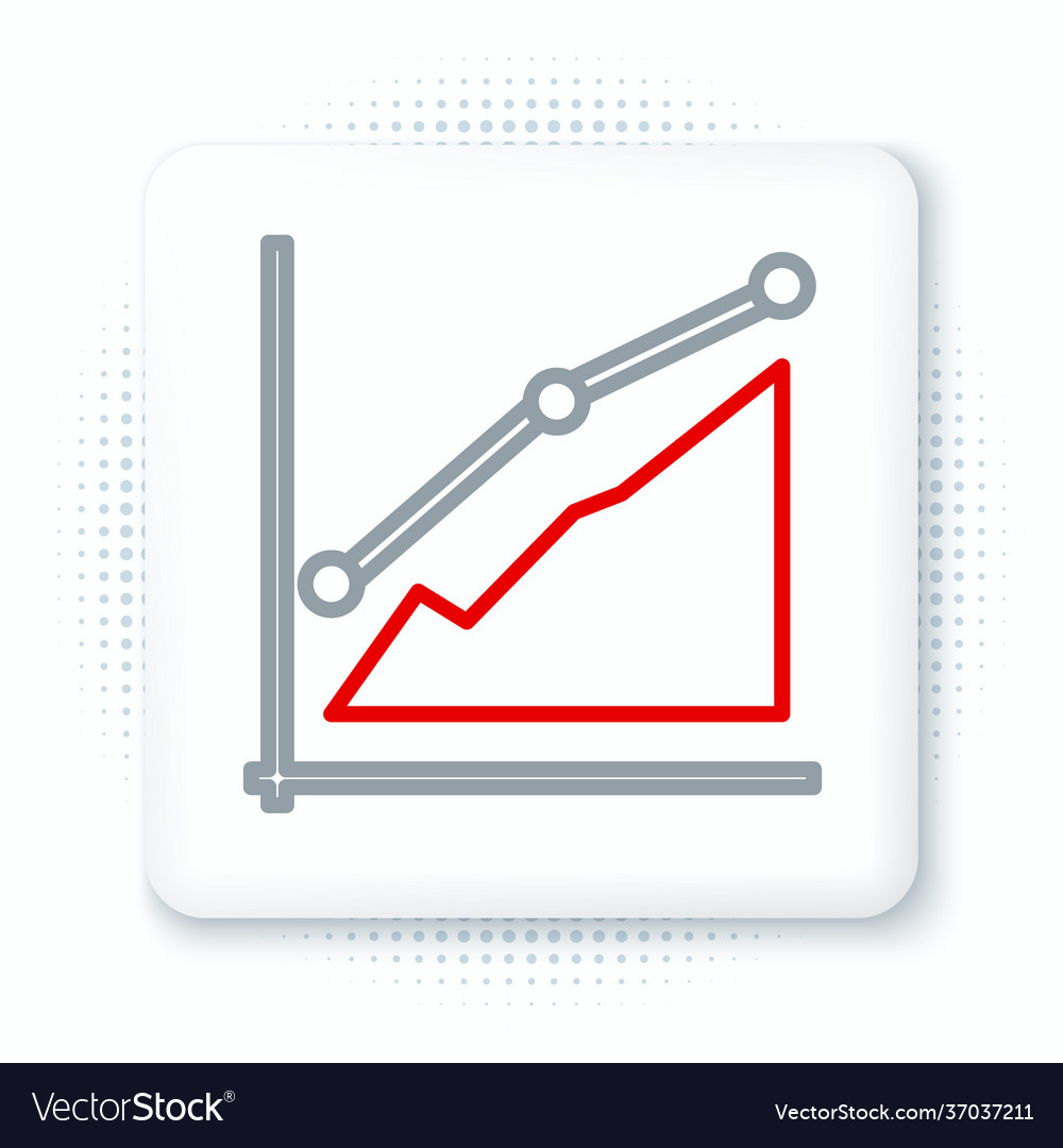 Line pie chart infographic icon isolated on white