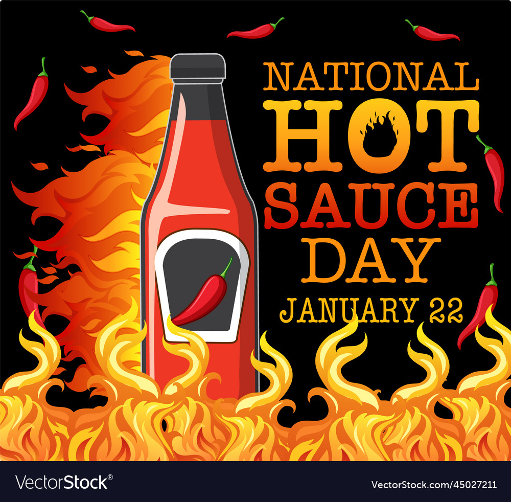 National hot sauce day banner Royalty Free Vector Image