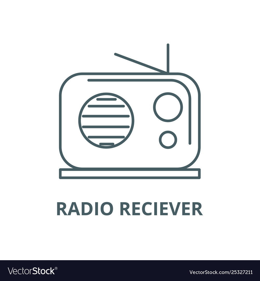 Radio receiver line icon linear concept vector image Radio receiver line icon linear concept