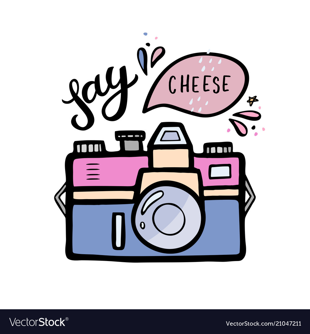 Retro Camera with Speech Bubble