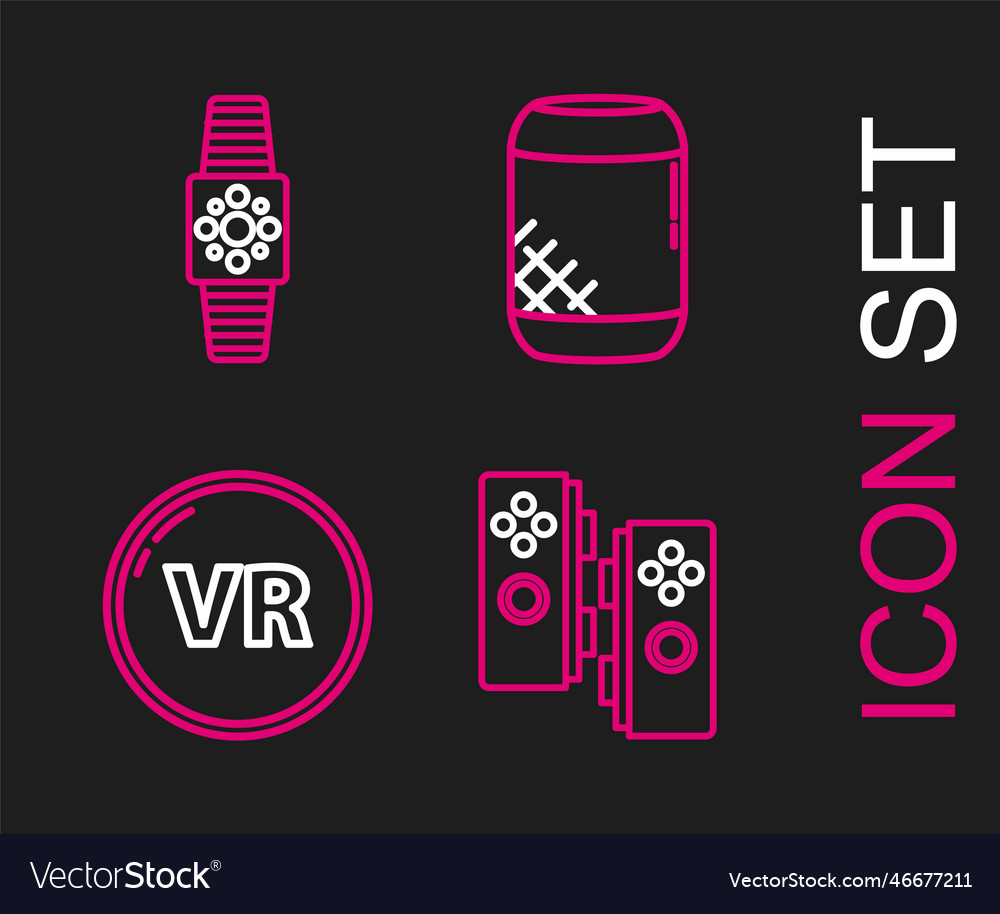 Set line gamepad virtual reality voice assistant