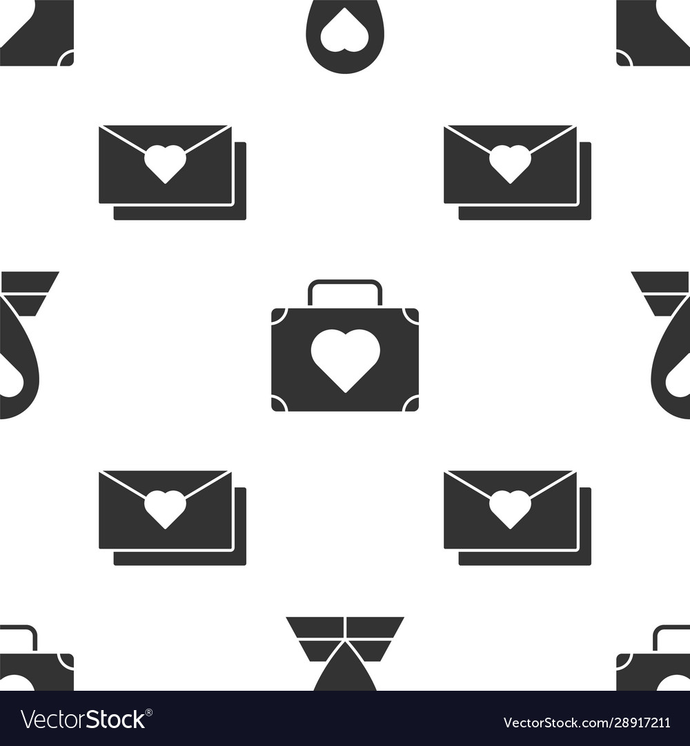 Set map pointer with heart suitcase for travel vector image Set map pointer with heart suitcase for travel