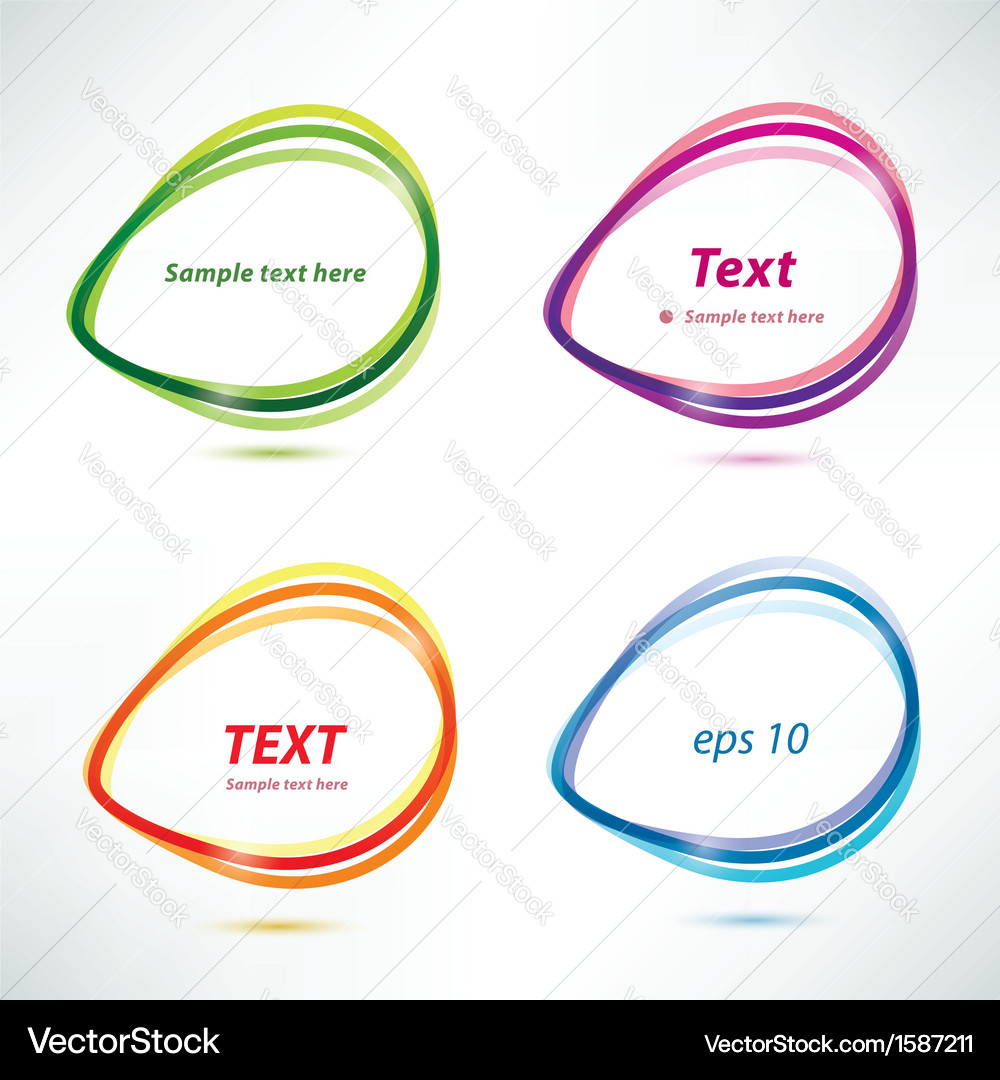 Speech Bubbles Set Icons Royalty Free Vector Image