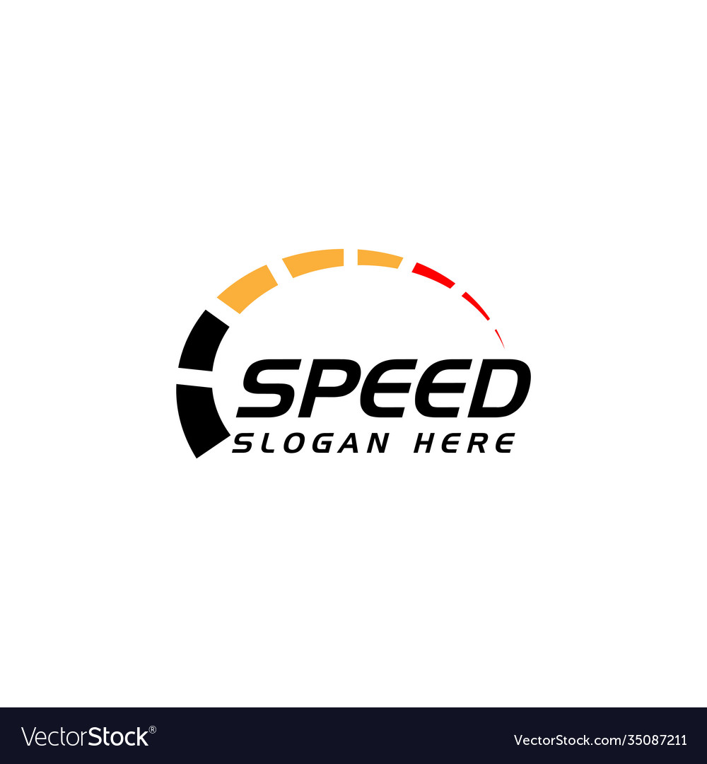 Speed logo icon simple design race logo template Vector Image