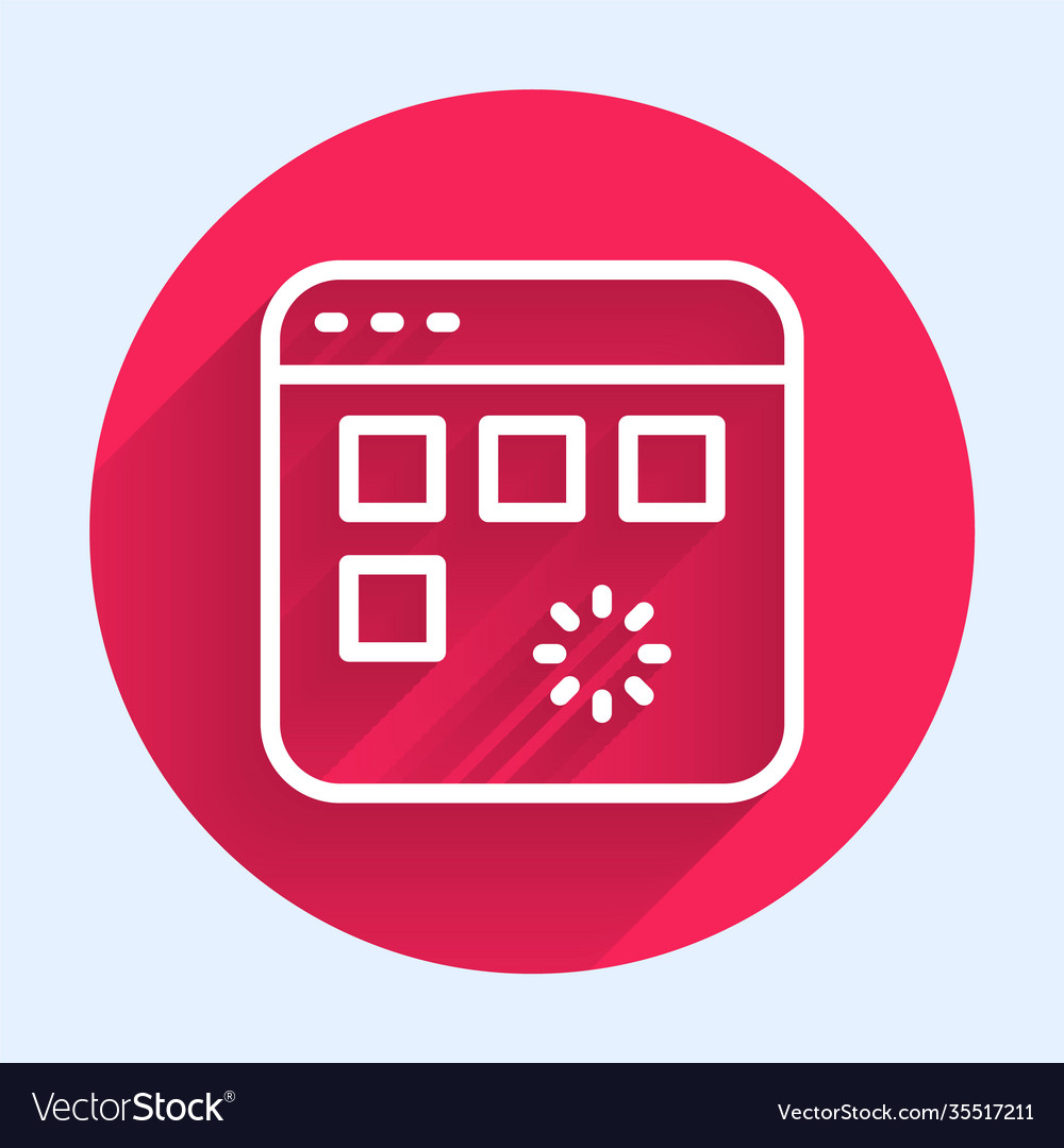 White line loading a data window with progress