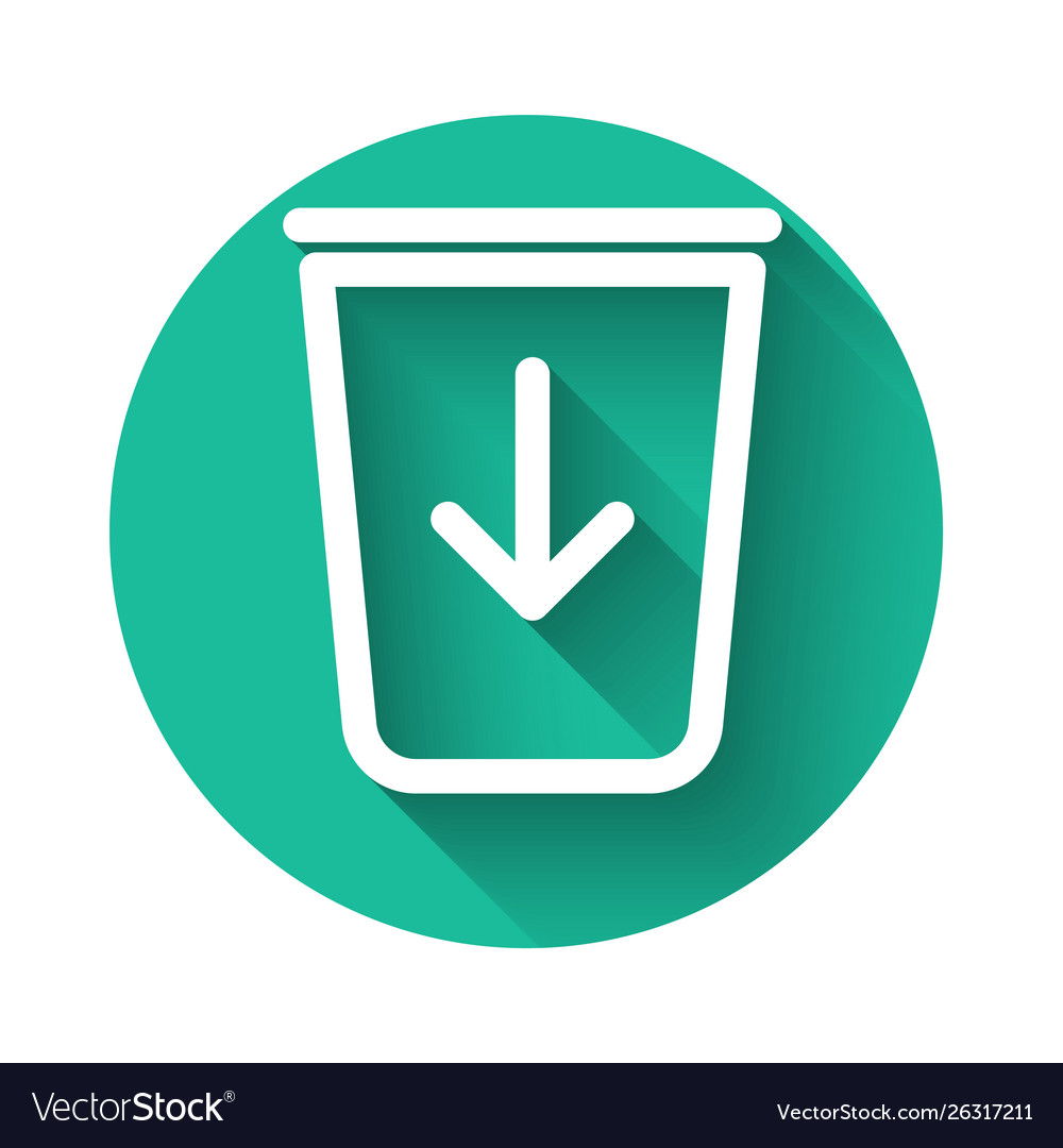 White send to trash line icon isolated Vector Image White send to trash line icon isolated