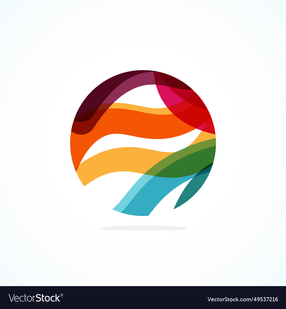 Abstract circle logo - minimalist emblem timeless vector image Abstract circle logo - minimalist emblem timeless