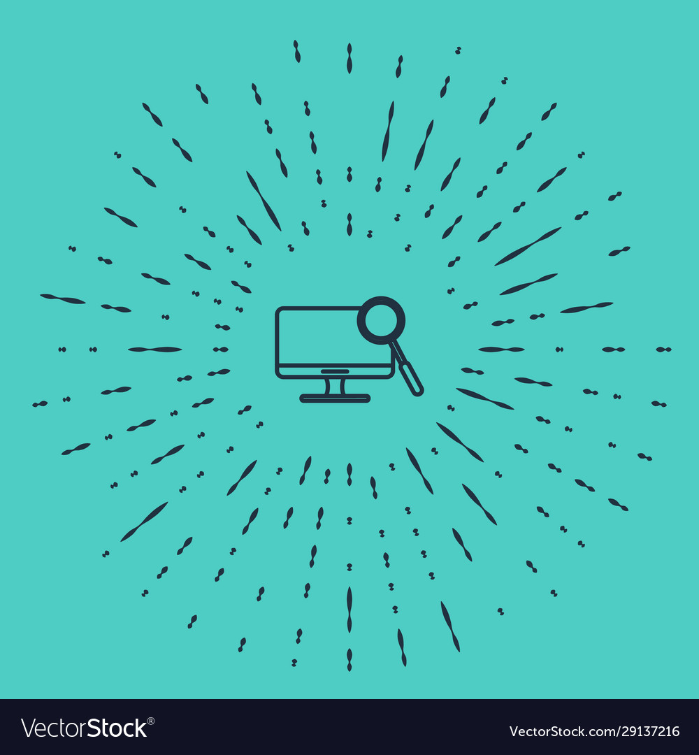 Black line computer monitor diagnostics icon Vector Image Black line computer monitor diagnostics icon