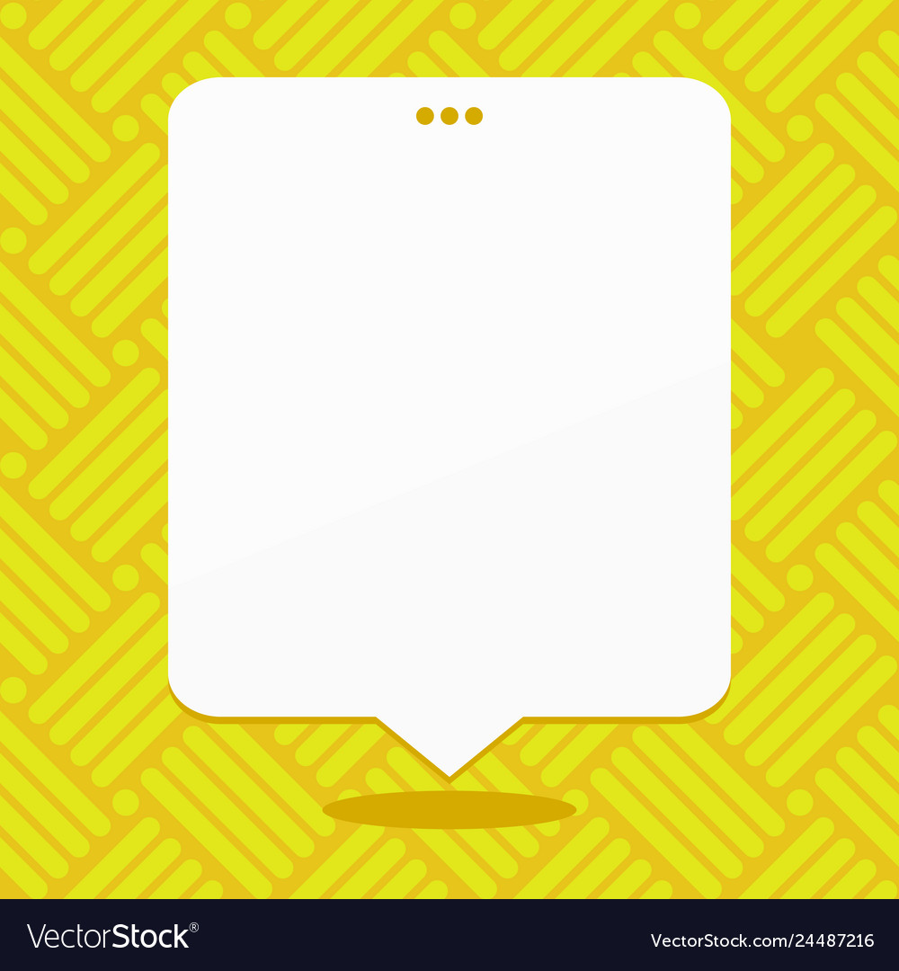 Blank rectangular shape speech bubble with 3 punch vector image Blank rectangular shape speech bubble with 3 punch