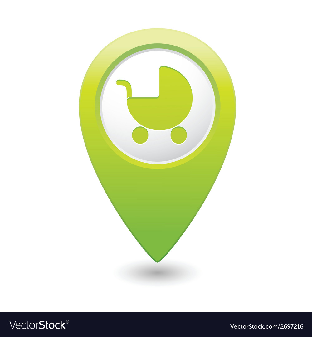 Carriage icon on map pointer green