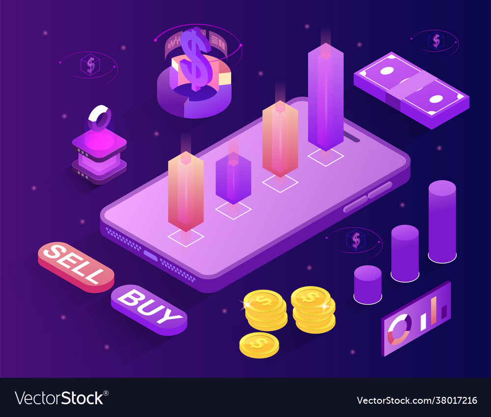 Digital Money Market Investment Finance Trading Vector Image 9422