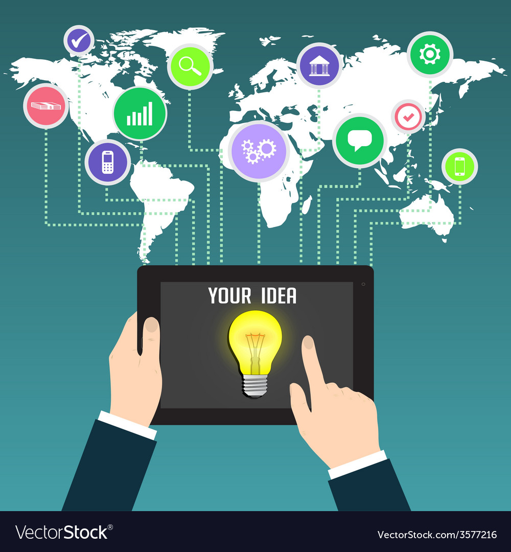 Flat infographics template and web elements